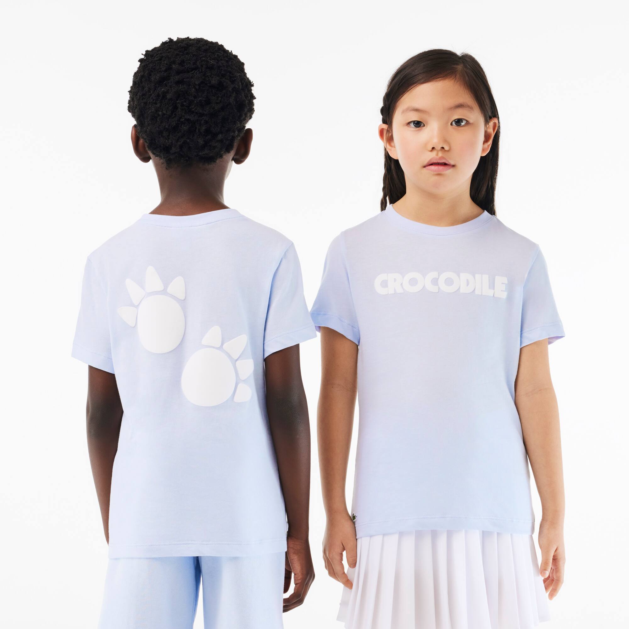 T-shirt en coton imprimé crocodile T-Shirts & Chemises - Bleu - Lacoste - Enfant