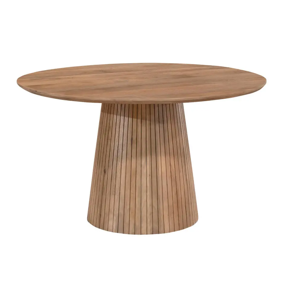 Eettafel Rond Naturel Hout - 150x150x76cm - Solana