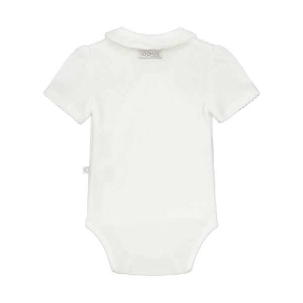 Mats & Merthe Charlotte Overslagromper Korte Mouw Off White 1 Mnd