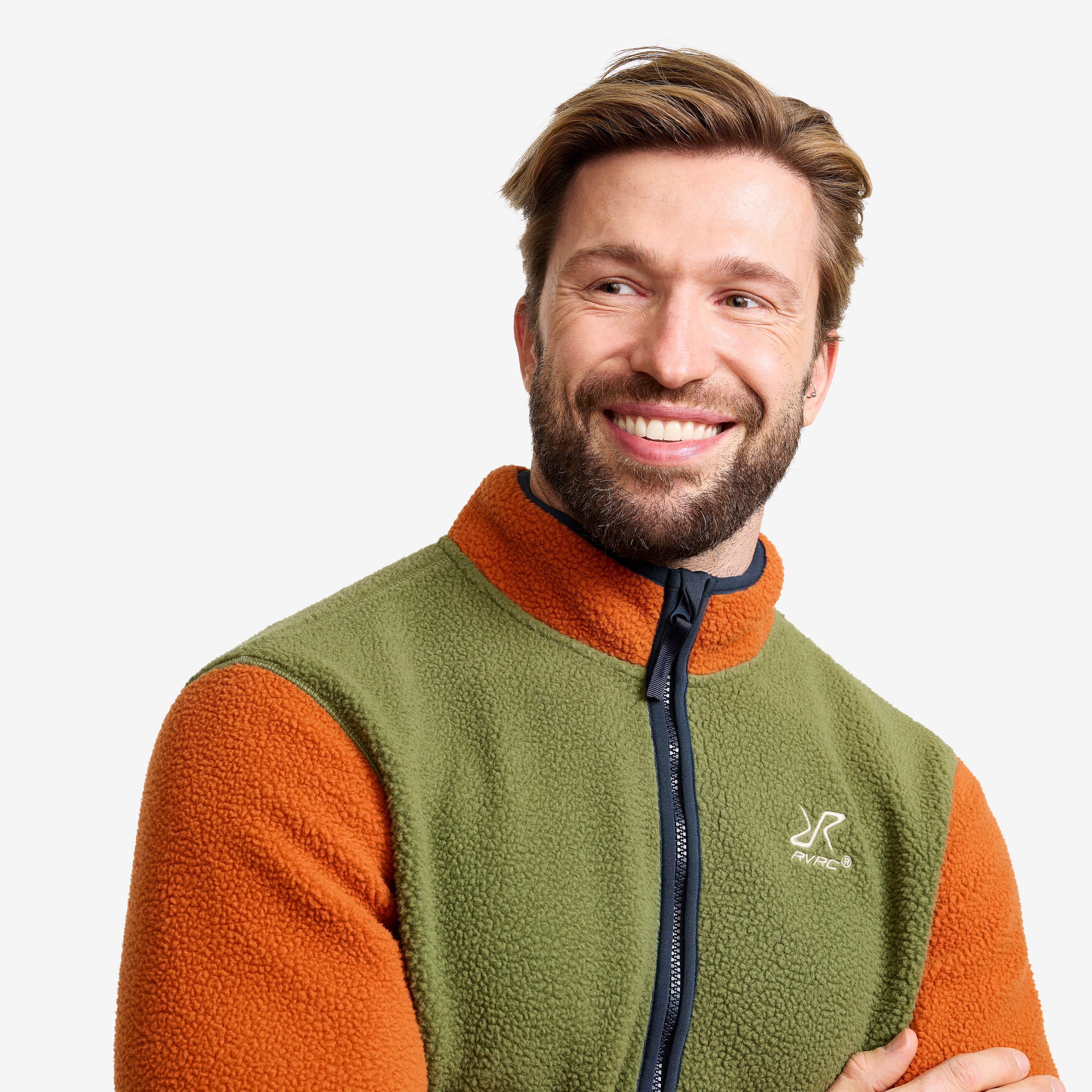 Canyon Half-zip Pile Fleece Herre Terracotta Brown/Cypress