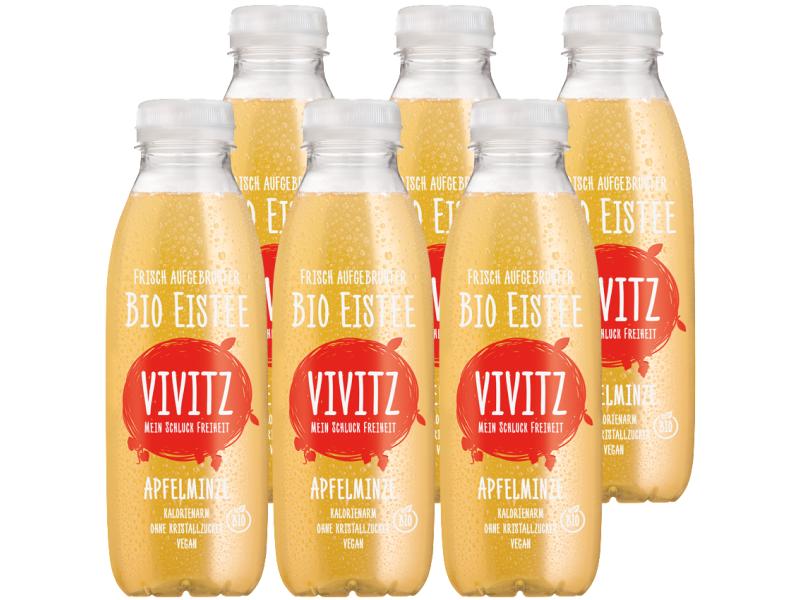 Vivitz Eistee Apfelminze Bio 6 x 0.5 l Teespezialität mit Apfelminze
