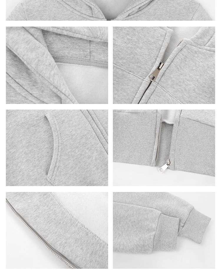 Miss Kekeli - Effen enkelrijs honkbaljack / hoodie met rits