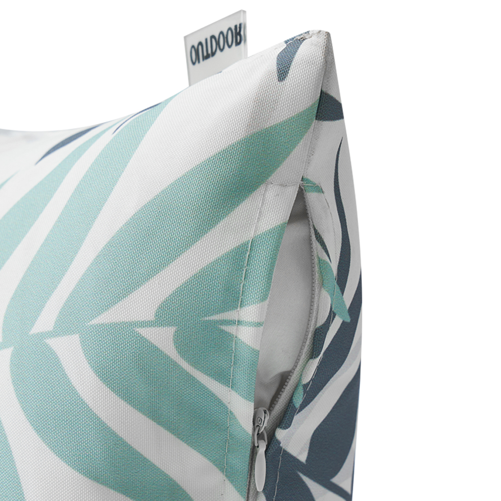 Outdoorkissen LEAF mint/grau 45 x 45 cm