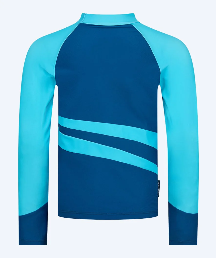 Watery UV-trøje til børn - Manami Langærmet Rashguard - Atlantic Blue