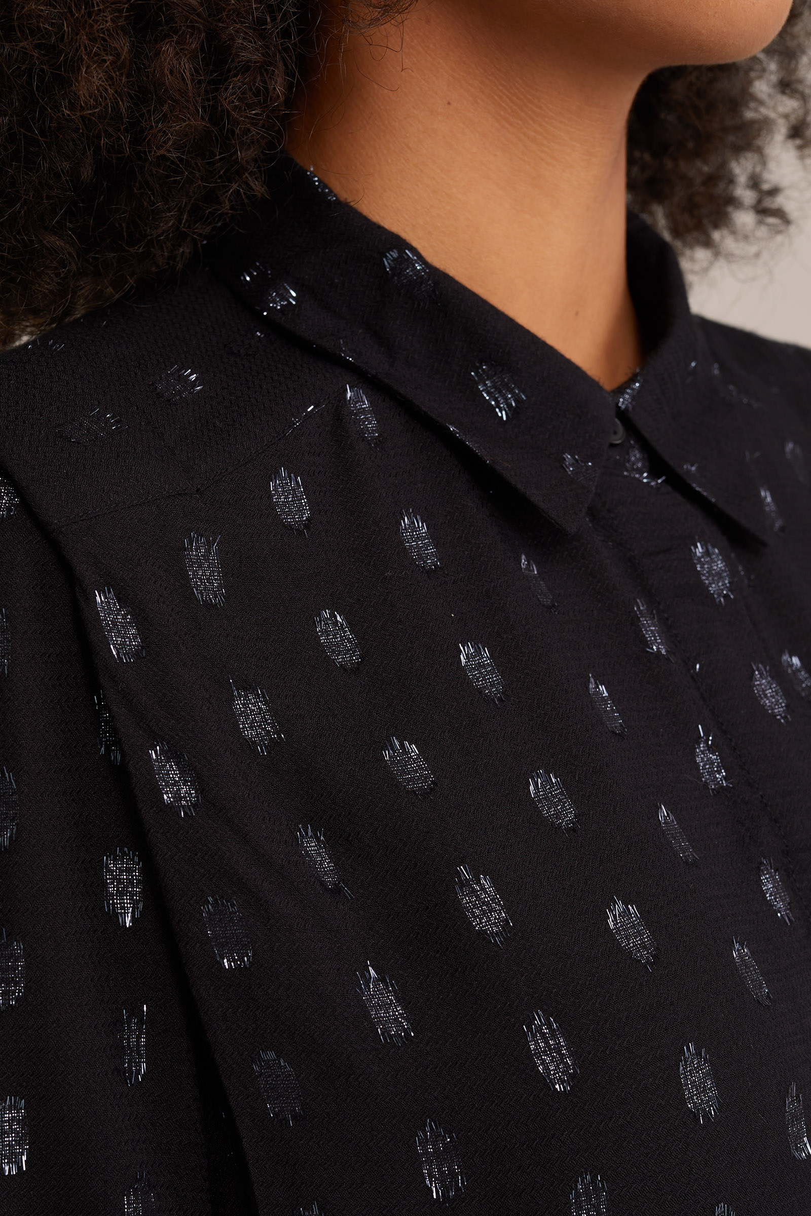 blouse met dessin WE Fashion Zwart