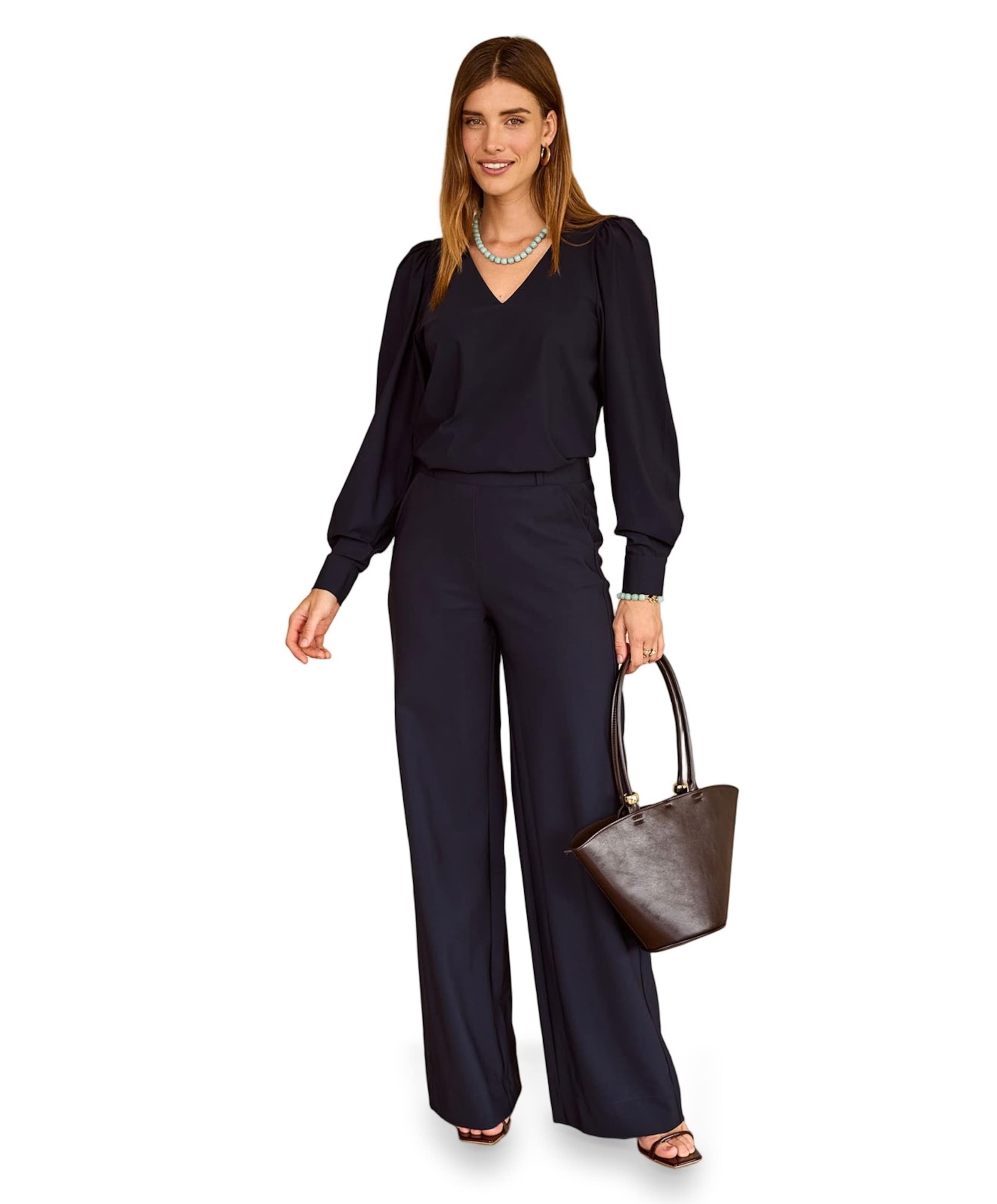 Studio Anneloes Lexie LONG bonded trousers blauw