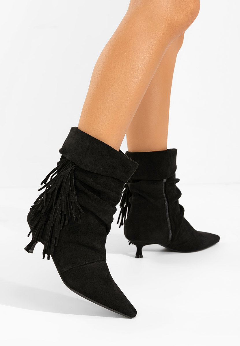 Bottines femme à talon noires Deizy