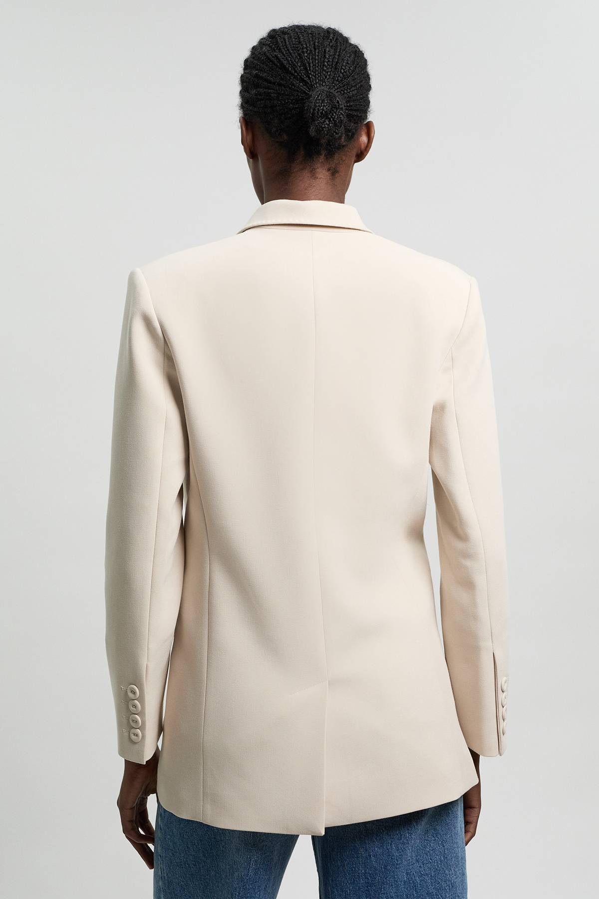 KarenMillen Blazer Ajusté À Double Boutonnage Avec Manches Froncées
