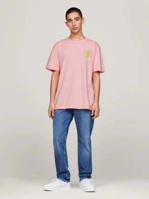 Camiseta com logo nas costas da coleção de 1985