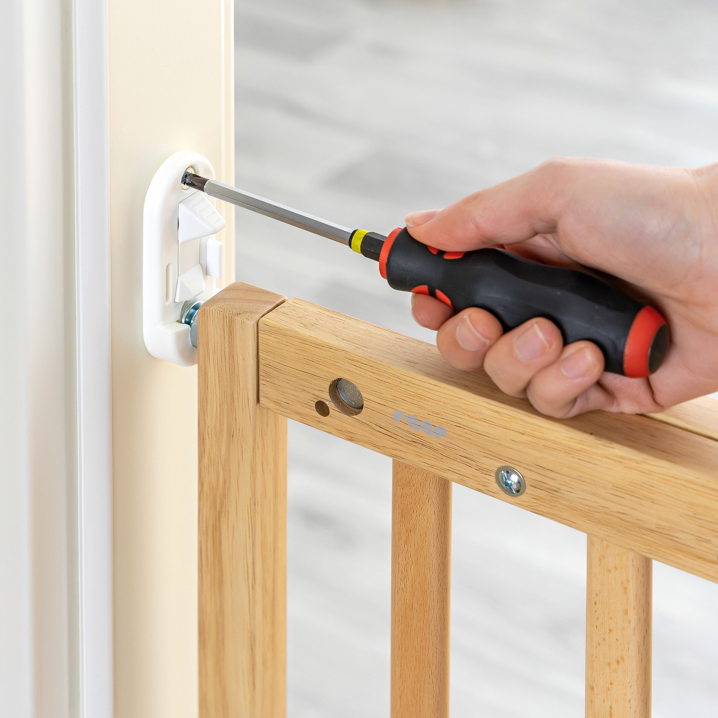 reer Tür- und Treppenschutzgitter Baukasten Schraubgitter natur