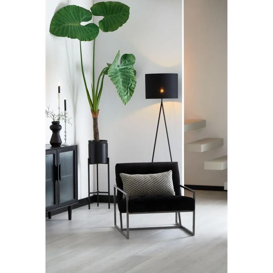 Lampenkap cilinder LIVIGNO - 50-50-38cm - zwart
