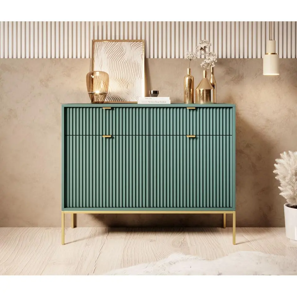 Meubella - Dressoir Navil 2 - Groen - 104 cm