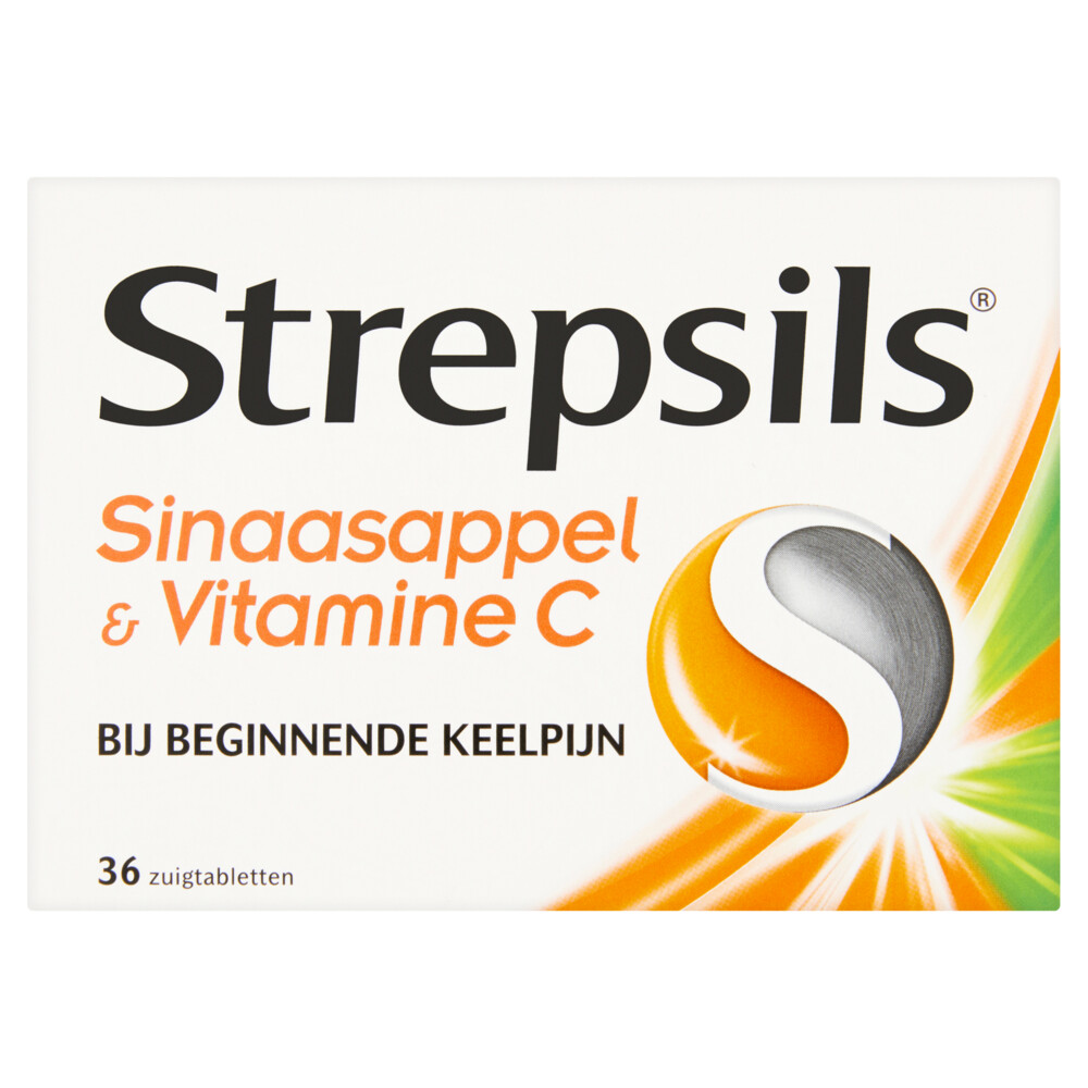 Strepsils Zuigtabletten Sinaasappel & Vitamine C36 tabletten