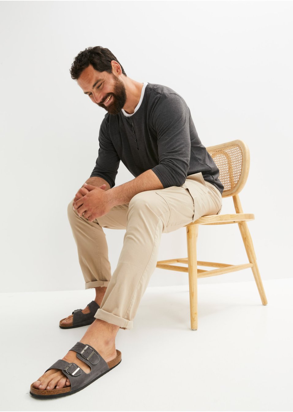 Pantalon cargo extensible Slim Fit confort pour le ventre, Straight