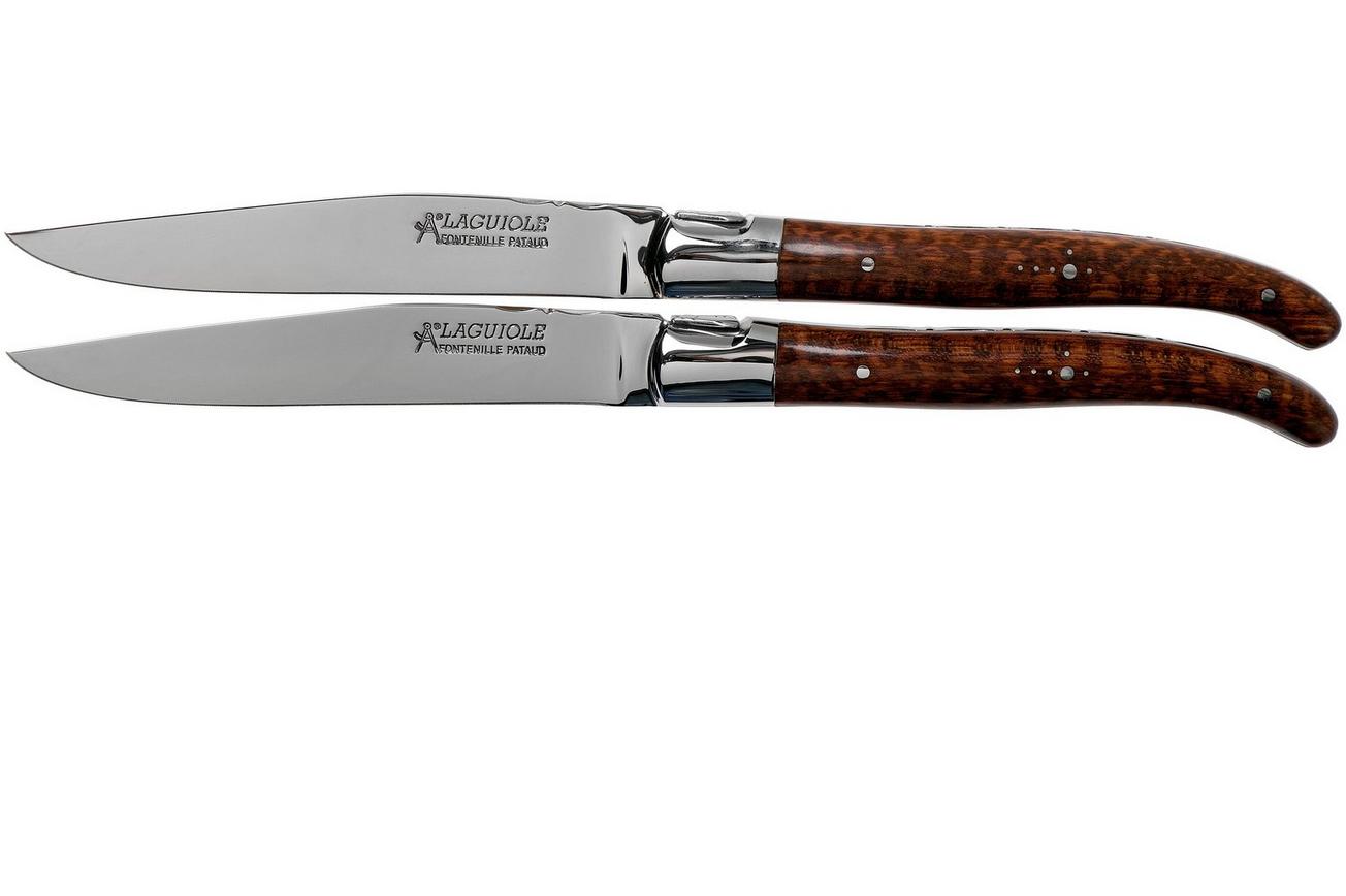 Fontenille Pataud Laguiole 2dlg steakmessenset amourette slangenhout, LTC2A