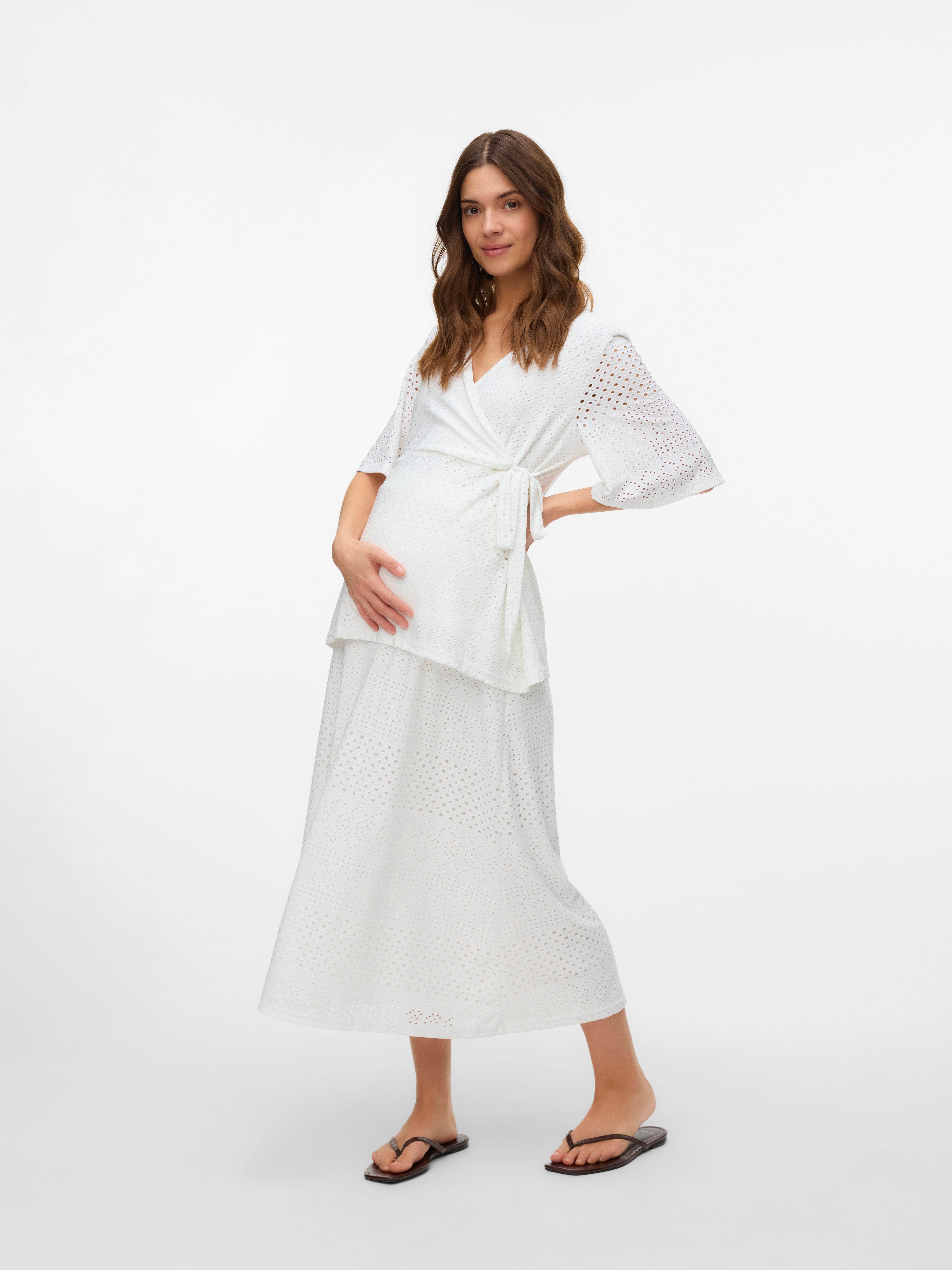 High waist Midi-rok