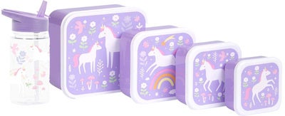 A Little Lovely Company Matboks & Flaske, Unicorn Dreams