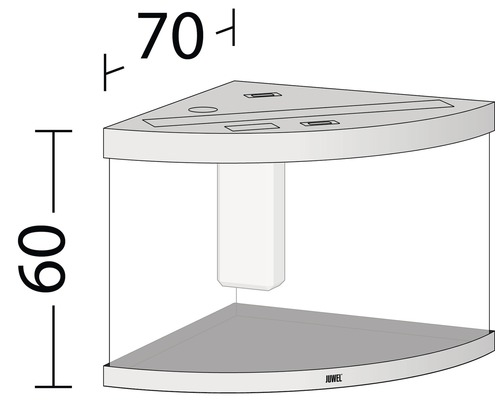 JUWEL Trigon 190 aquarium met LED-verlichting, filter, verwarming (zonder kast), zwart