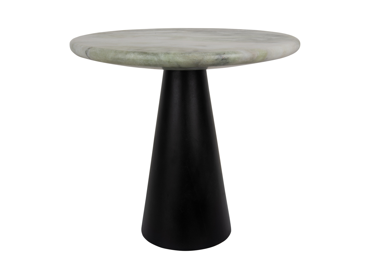 Table Force marble himalayan green, black mango wood base