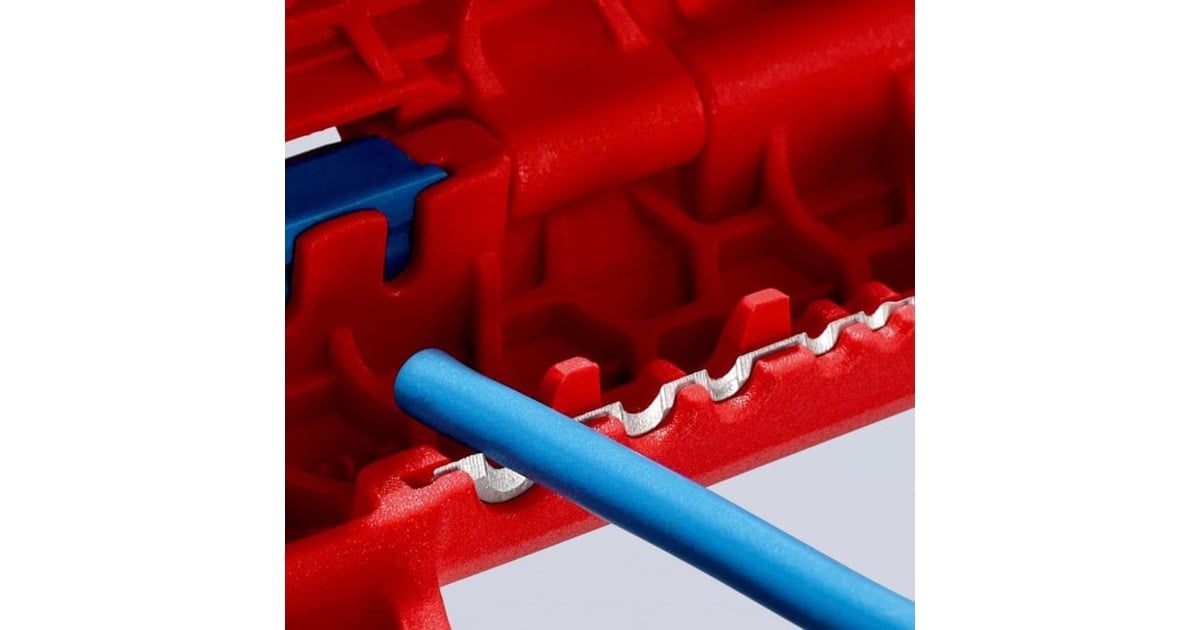 KNIPEXErgostrip universeel ontmantelingsgereedschap 16 95 02 SB kabelstrip-/ontmantelingsgereedschap  (Rood/blauw, links-handig)
