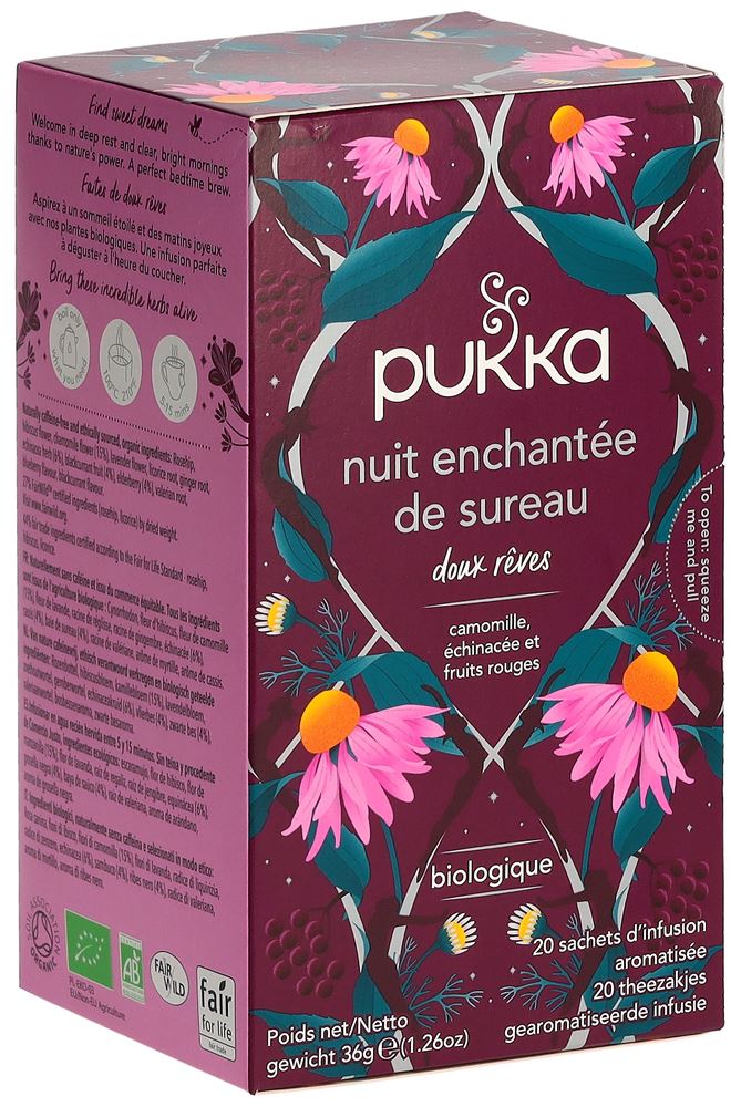 PUKKA Nuit enchantée de sureau Tee Tees Bio französisch/englisch Btl 20 Stk