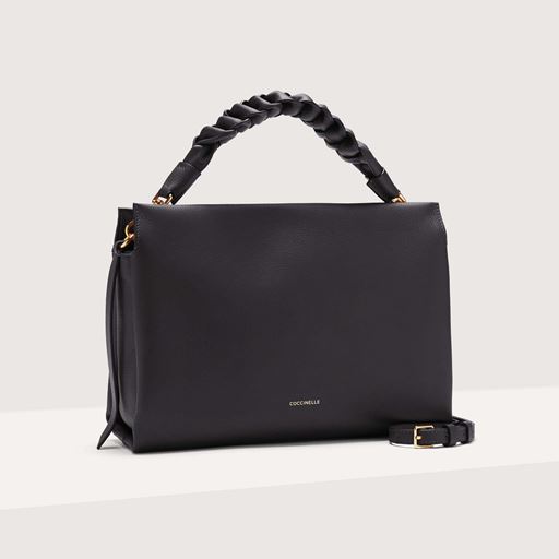Coccinelle Boheme Medium Skuldertaske, Black/Cuir