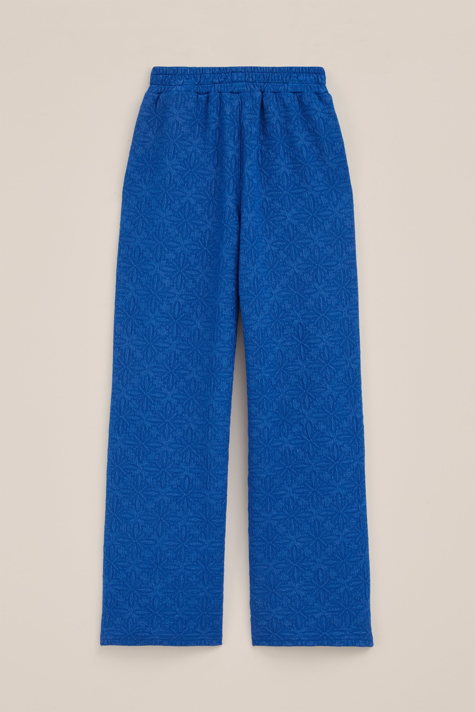 Meisjes straight fit broek met glittergaren WE Fashion Felblauw