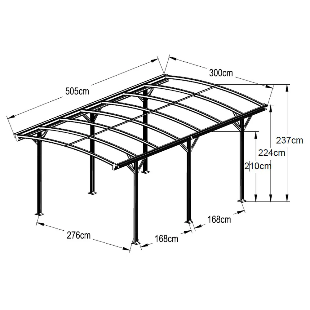 HOME DELUXE Design Carport FALO - Anthrazit