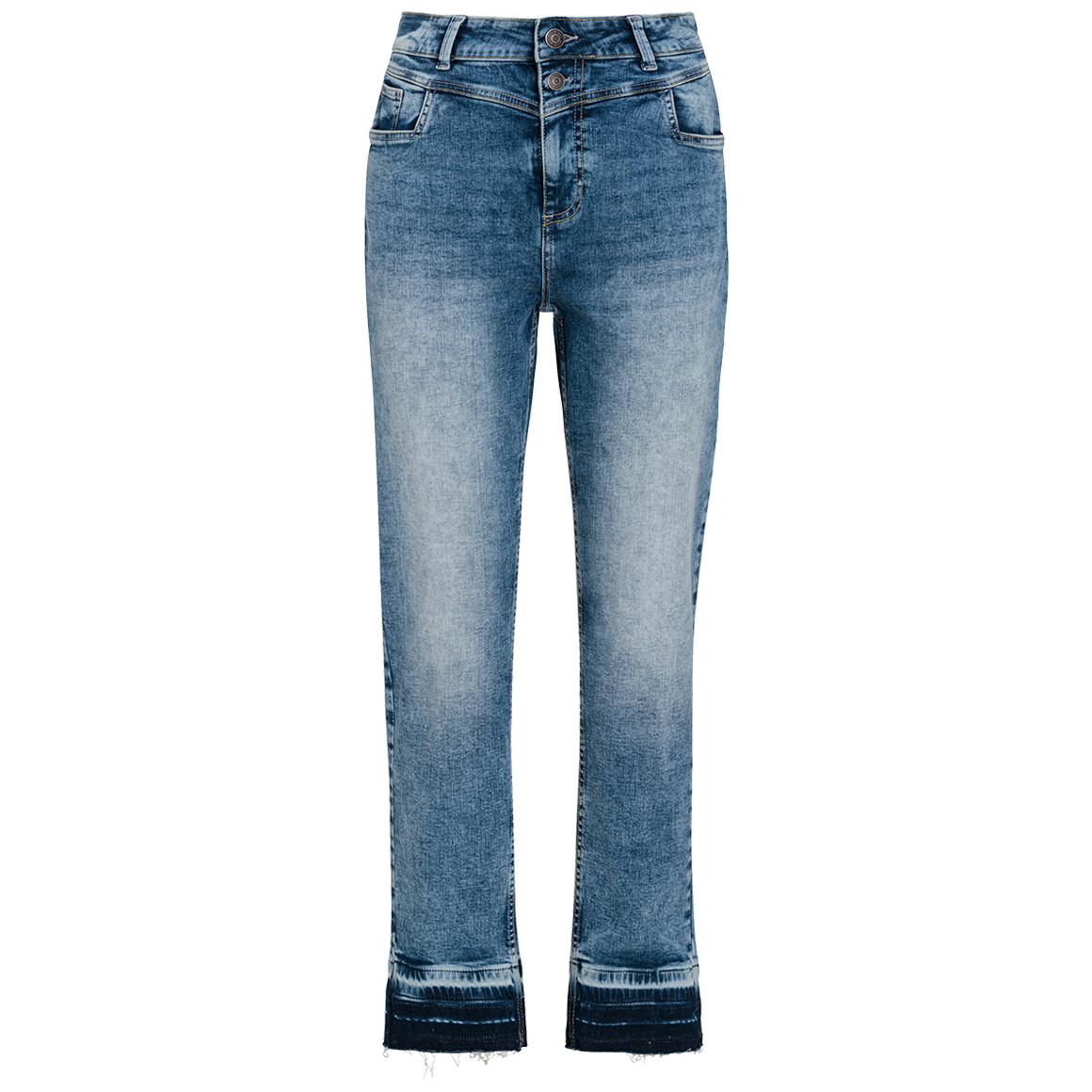 Gina Benotti Damen Straight-Jeans miz Used-Waschung blau