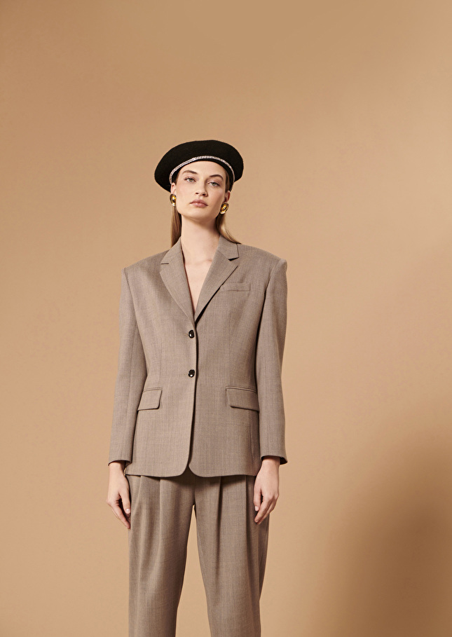 Veste Vasiliebeige en flanelle