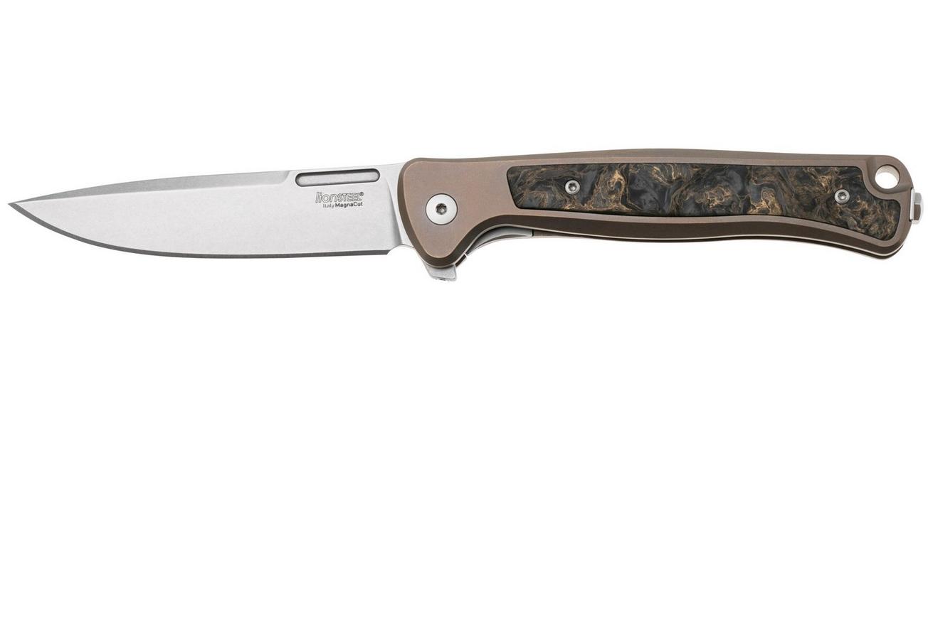 LionSteel Skinny Solid SK01 BR Bronze Titanium, Gold Dark Matter Carbonfiber inlay zakmes, Molletta design