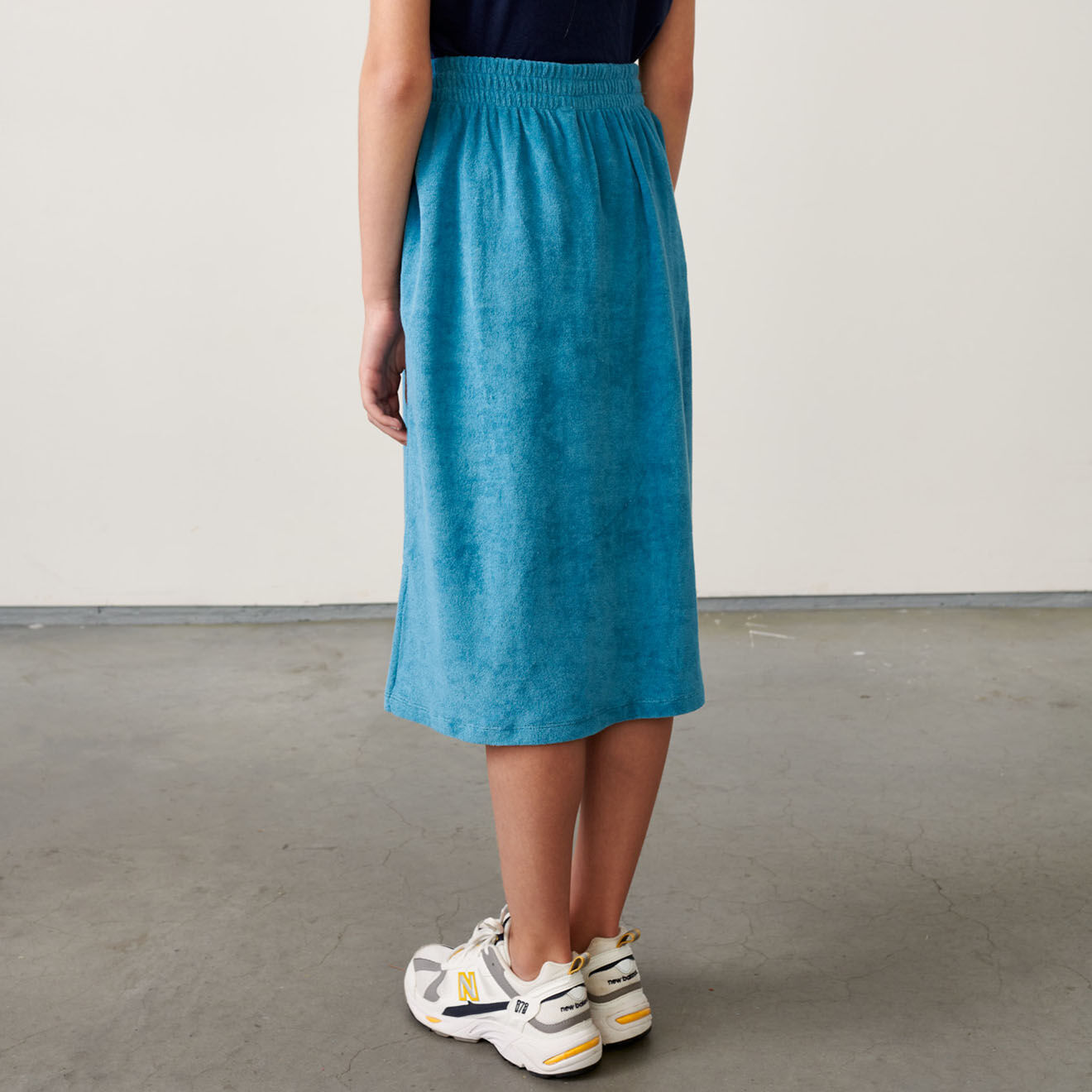 Bellerose Jupe midi Mona en Coton mélangé bleue
