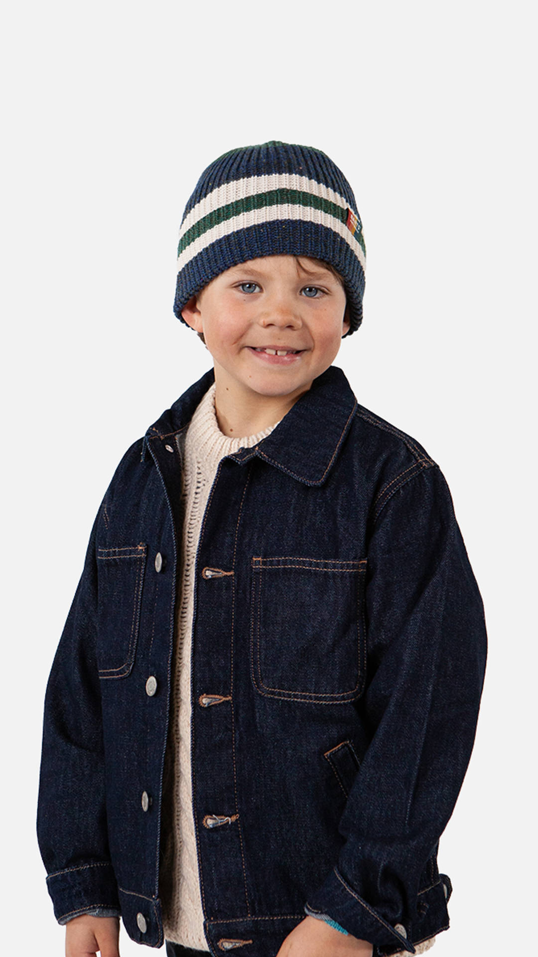 Barts muts donkerblauw/groen/wit