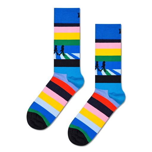 Happy Socks Beatles Legend Crossing Strømper, Blue, 41-46