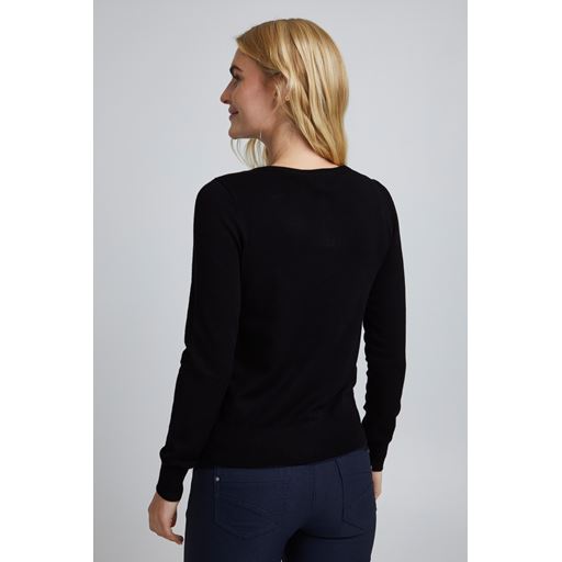 Fransa Langærmet Cardigan, Sort, M