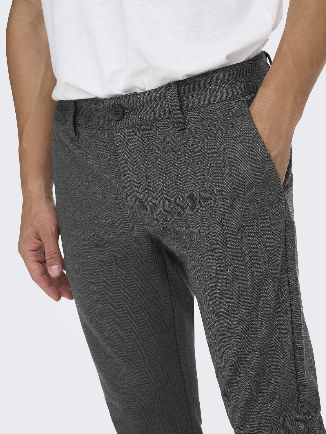 ONSMARK Slim Fit Chino Hose Black