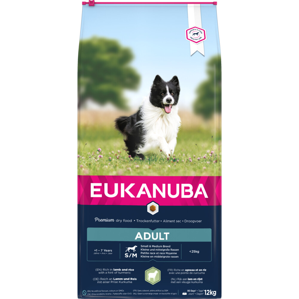 Eukanuba Dog Adult Small - Medium Lam - Rijst12 kg