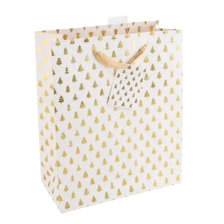 Idena Geschenktasche FSC-Mix Gold Tree 25x8,5x34,5cm