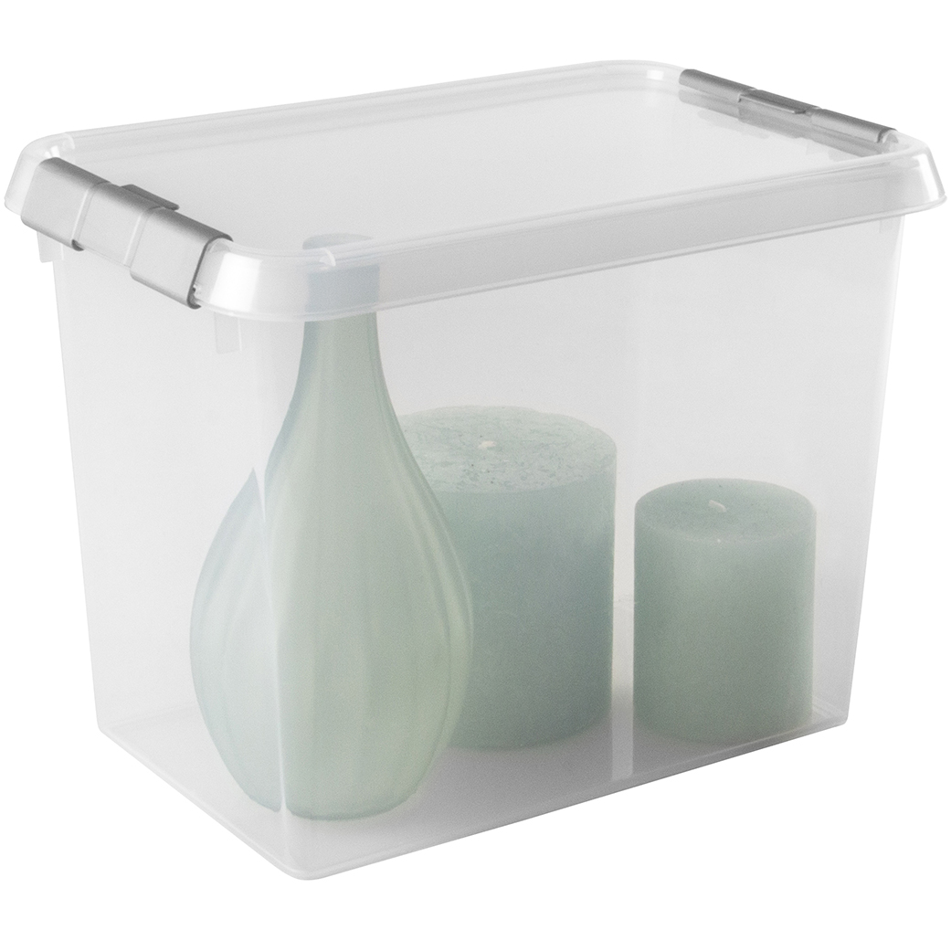 Sunware Comfort line 9 liter transparant grijze set van 6 opbergboxen