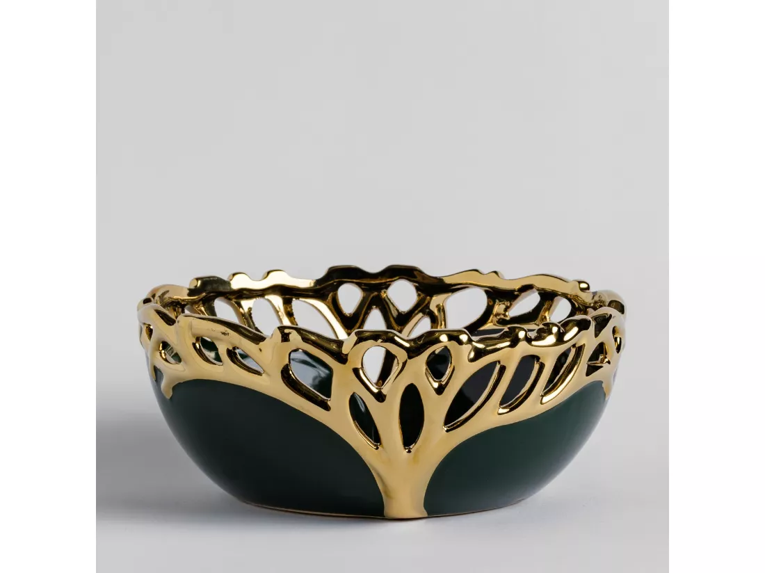 Bol Décoratif Oaktree Vert Moyen 9.5 x 25