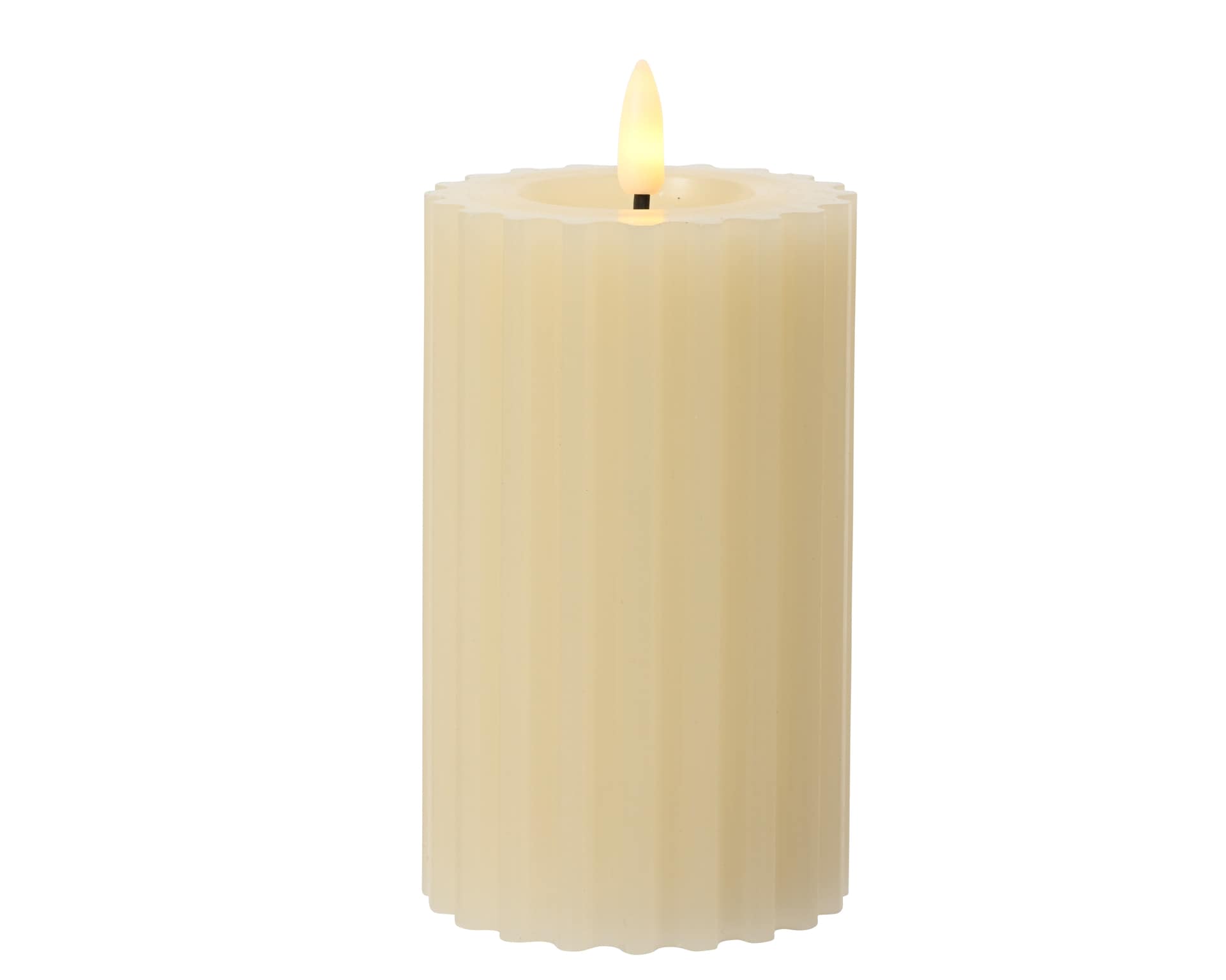 LED Kerze Wachs 14,7 cm creme
