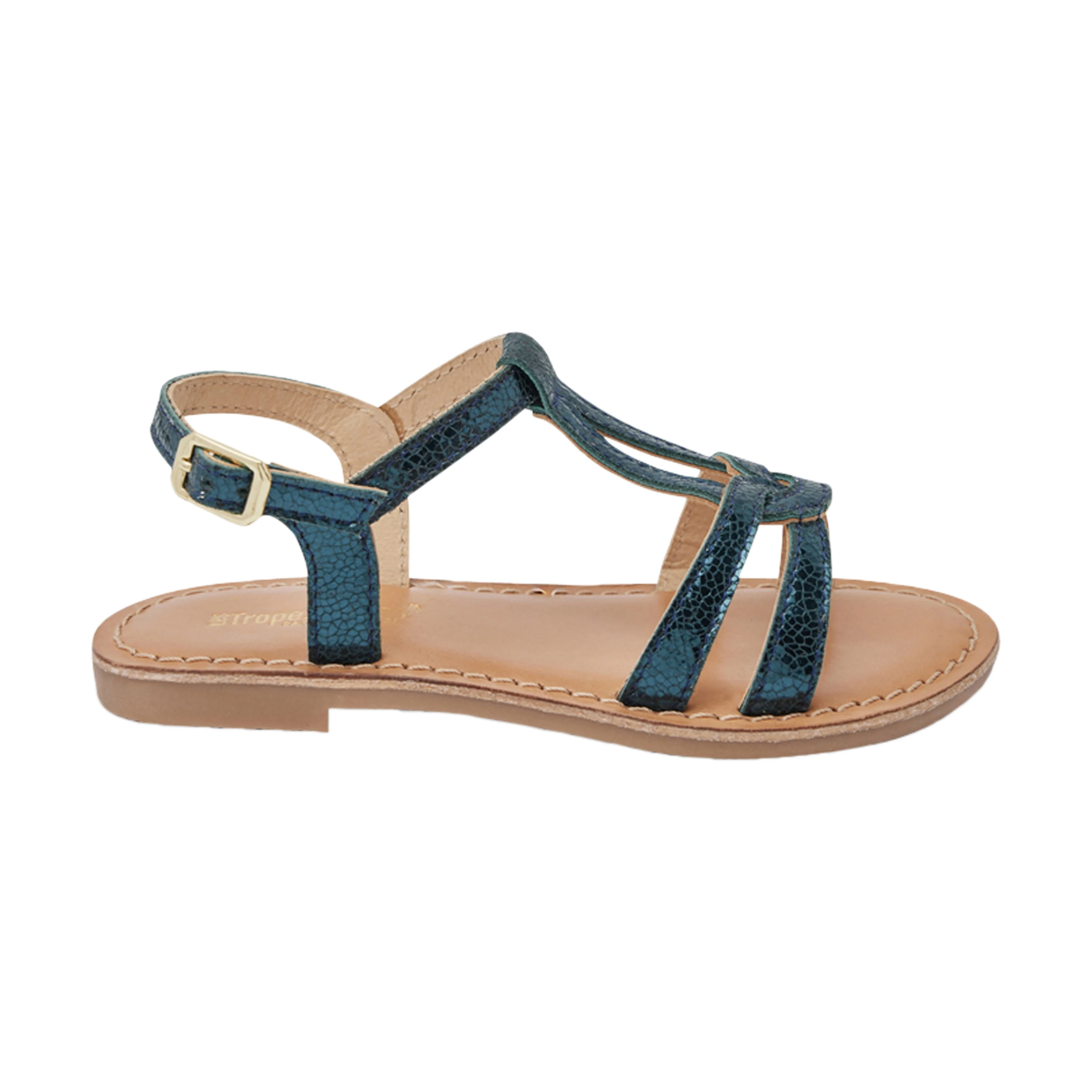 Sandales cuir enfantpar m.belarbi backle | Bleu