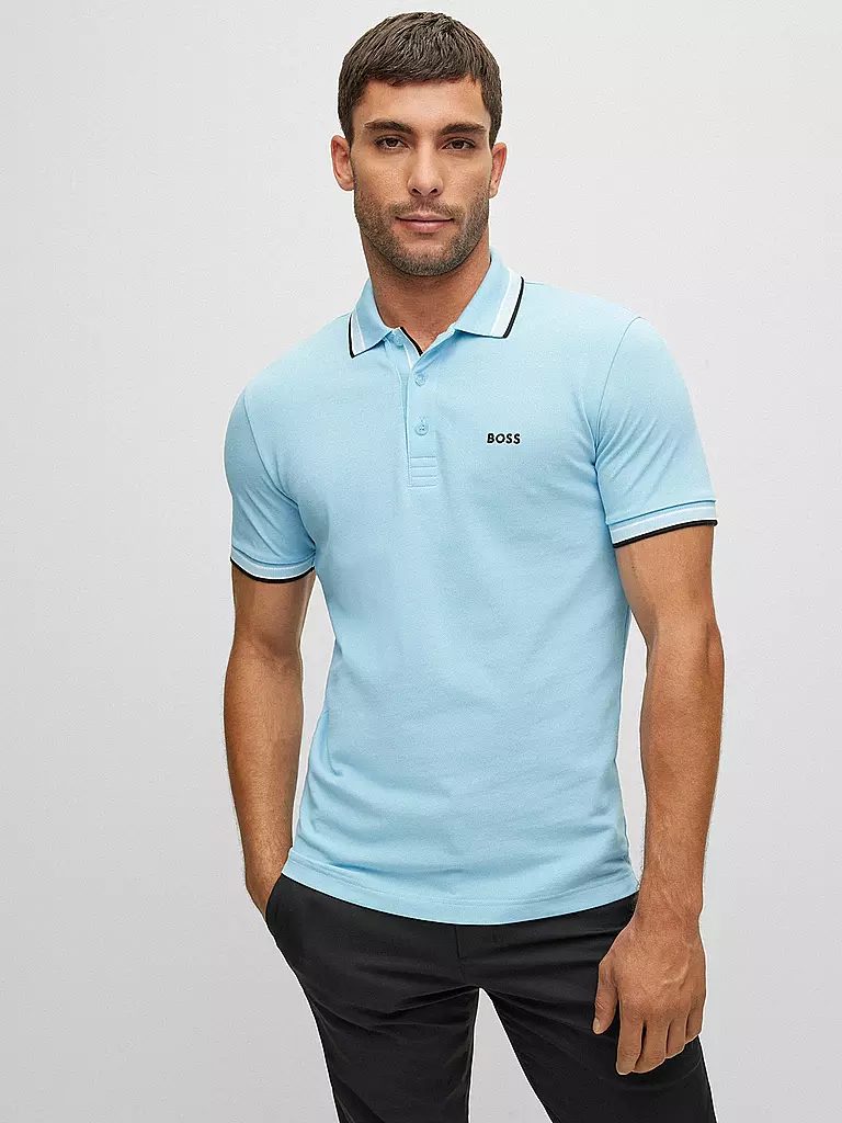 BOSS Poloshirt Modern Fit PADDY hellblau
