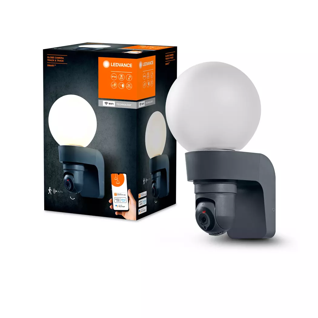 LED-Außenwandkameraleuchte Globe