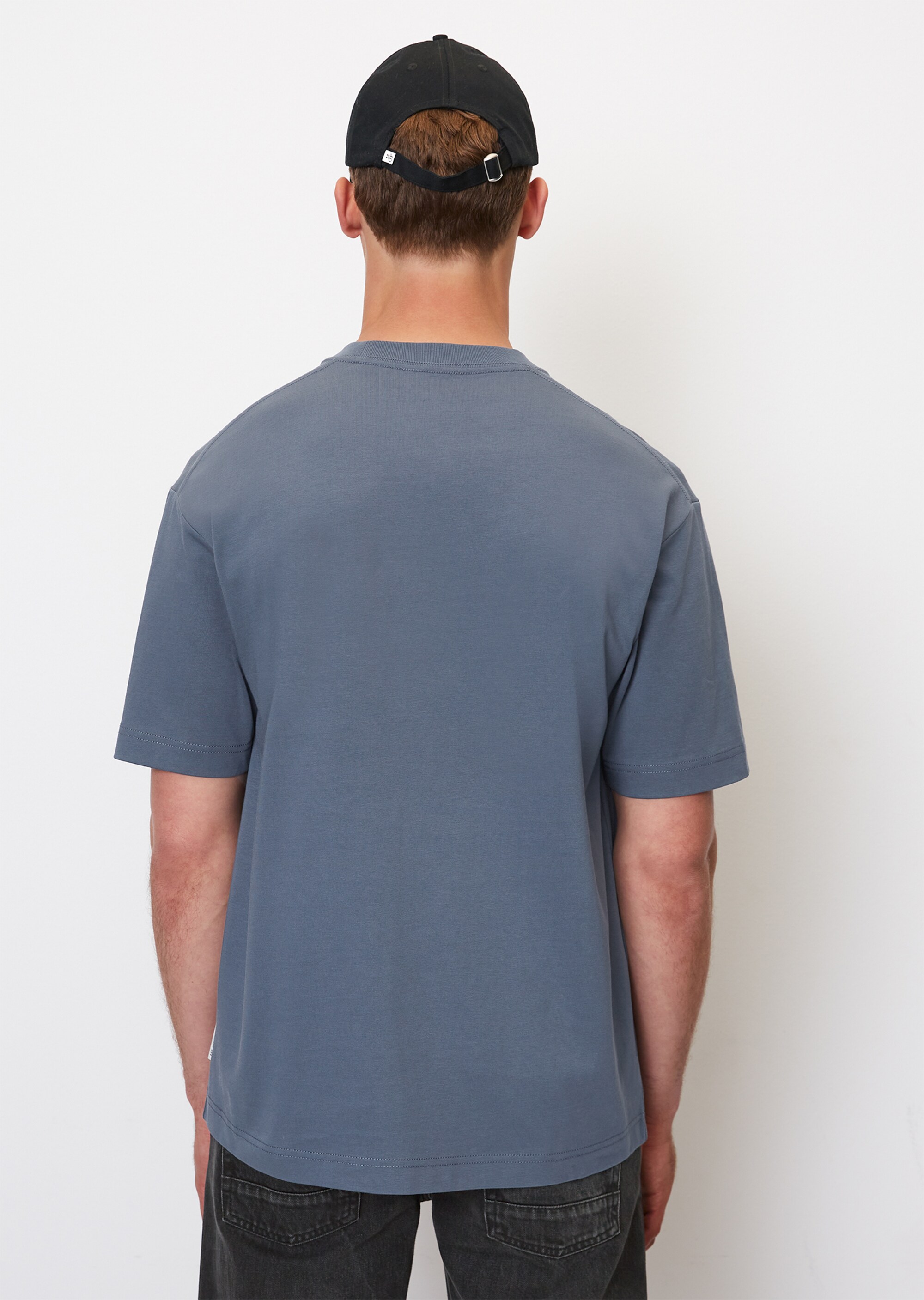 Rundhals-T-Shirt relaxed aus schwerem Heavy-Jersey