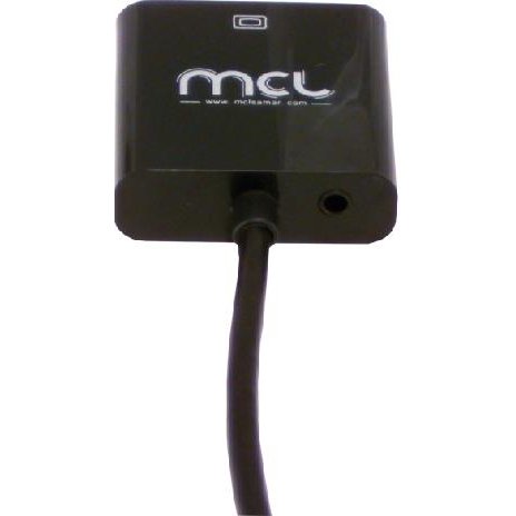 MCL CG-287C câble vidéo et adaptateur 0,24 m HDMI Type A (Standard) VGA (D-Sub) + 3,5 mm Noir