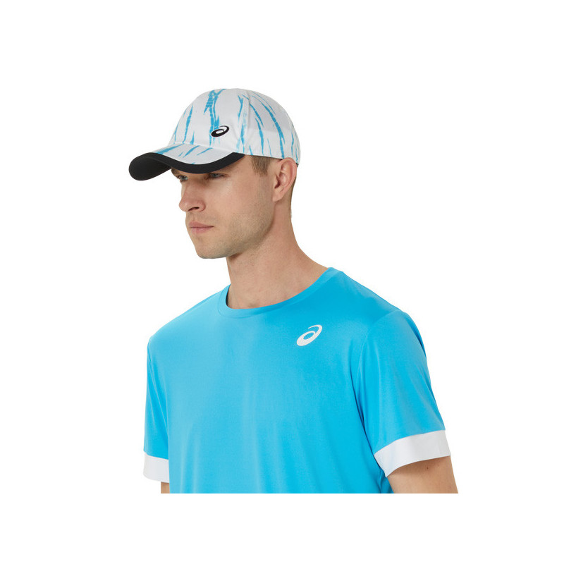 Tee-shirt Asics Court Top blanc ou turquoise