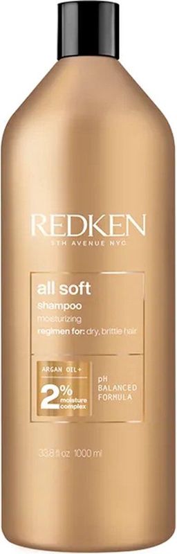 Redken - All Soft - Shampoo - Voor Droog Haar - Arganolie