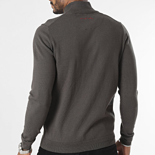 Pull Col Zippé Marty 2 Vert Kaki
