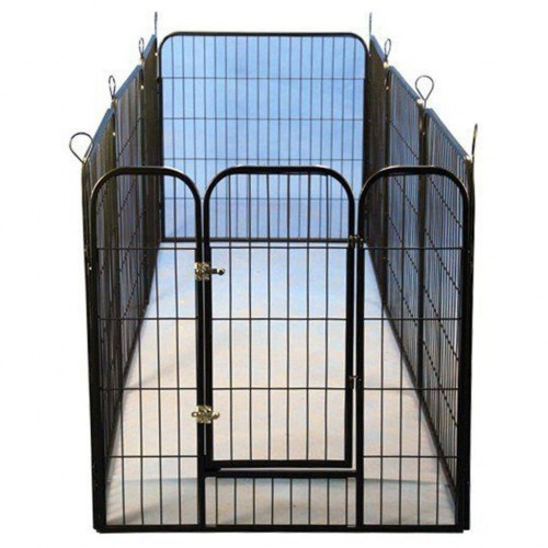 Parque modular para animais de estimação, preto